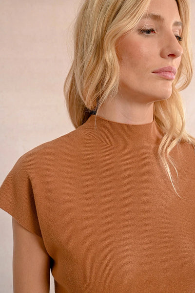 Camel Broche Sweater Top