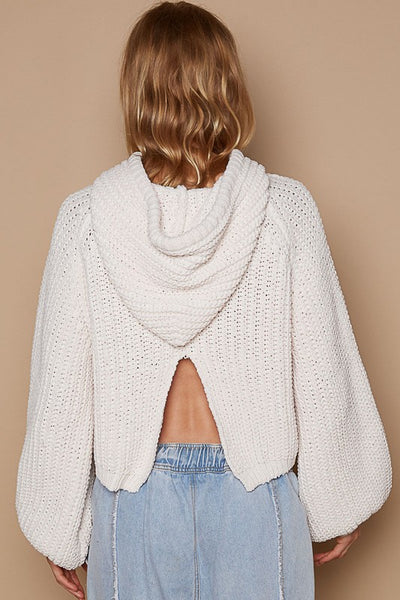 Powder Cream Hoodie Top