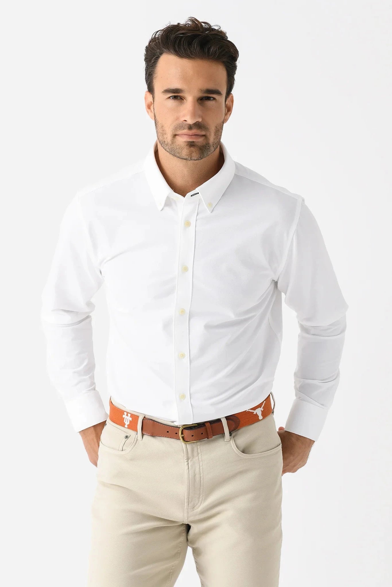 White Solid Ellis Oxford