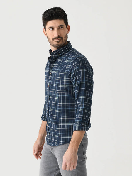 Navy Andrew Plaid City Flannel Twill