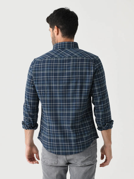 Navy Andrew Plaid City Flannel Twill