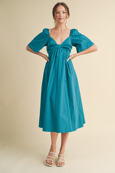 Teal Eldora Midi Dress