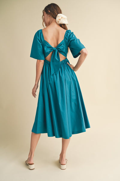 Teal Eldora Midi Dress