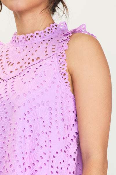 Lavender Eyelet Top