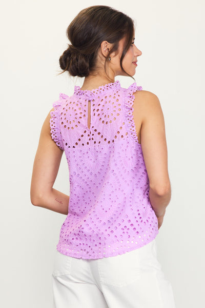 Lavender Eyelet Top