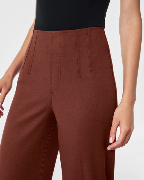 Hickory Stretch Twill Cropped Wide Leg Pant