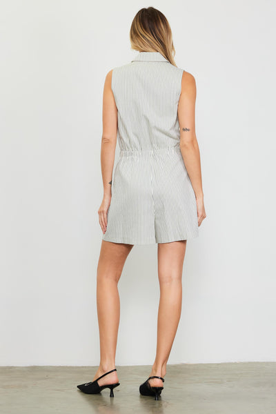 Alyssa Pinstripe Romper