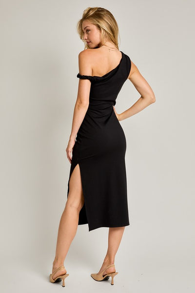 Black Drop Shoulder Dress