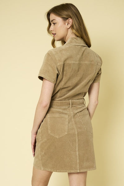 Mocha Corduroy Sammy Dress