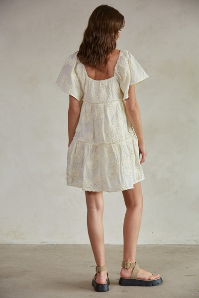 Ivory Textured Sherry Dress