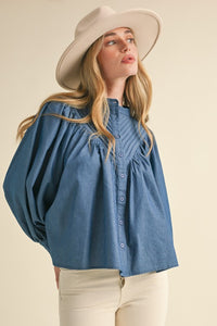 Denim Margaret Blouse