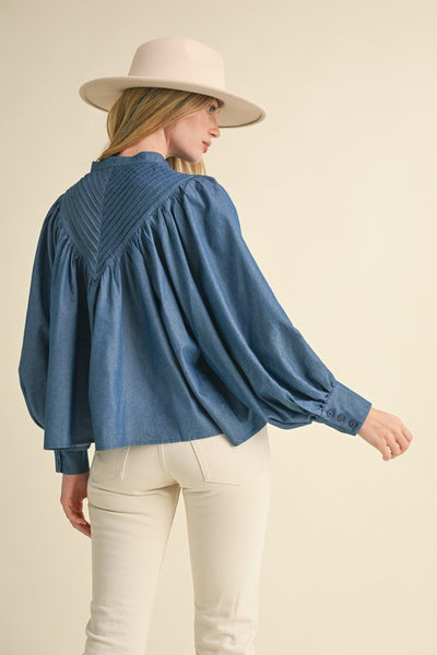 Denim Margaret Blouse