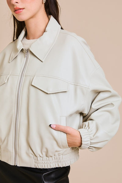 Grey Collared Conley Jacket