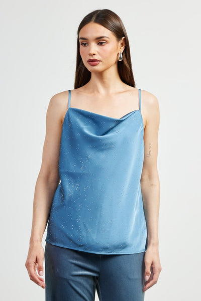 Dusty Blue Satin Gina Cami