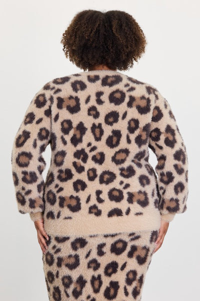 Leopard Fuzzy Sonna Cardigan