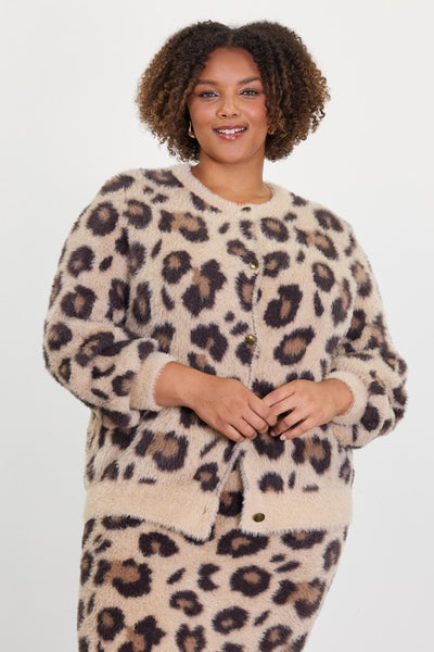 Leopard Fuzzy Sonna Cardigan