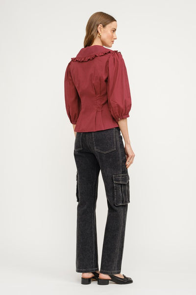 Burgundy Matilda Blouse