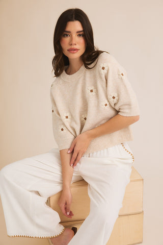 Oatmeal Flo Sweater Top