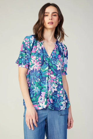 Pink & Blue Daphnee Blouse