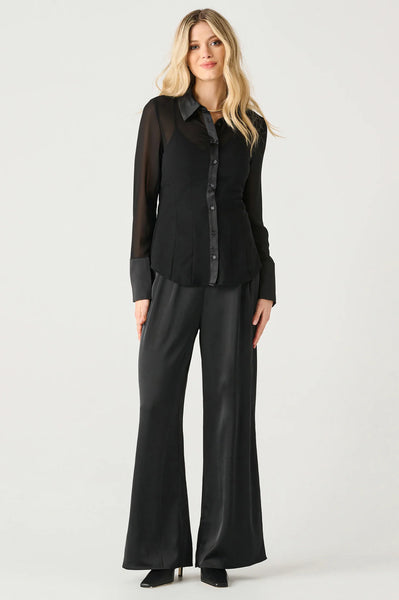 Black Button Up Chloe Blouse