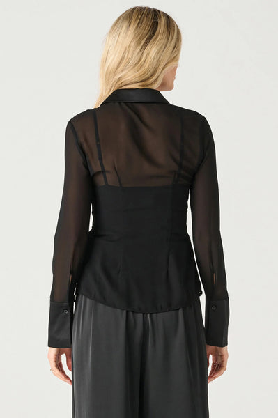 Black Button Up Chloe Blouse