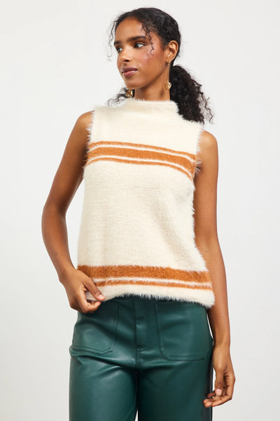 Cream-Camel Elysia  Sweater Tank