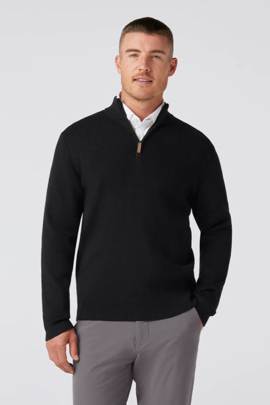 Black Solid Hillcrest Quarter Zip