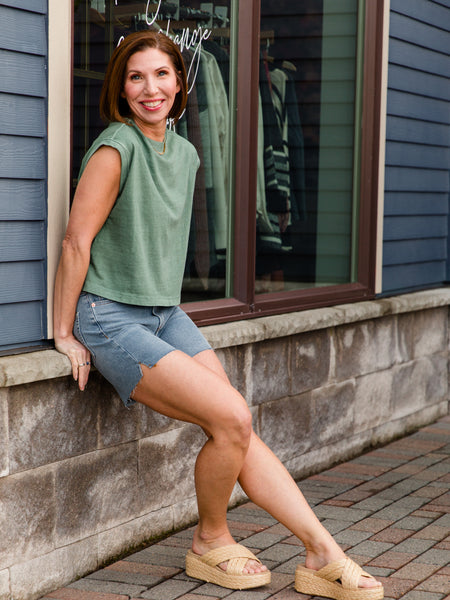 Sage Leaf Relaxed Muscle Tee