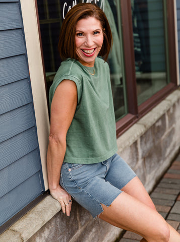 Sage Leaf Relaxed Muscle Tee