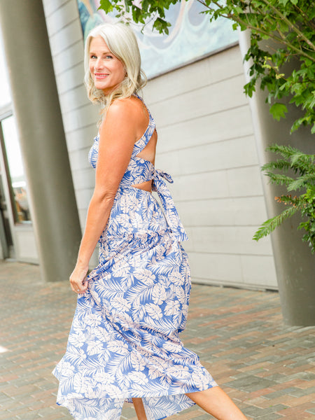 Blue Clement Maxi Dress