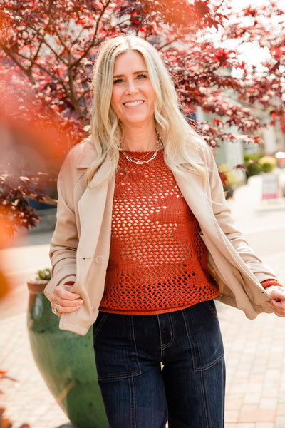 Burnt Orange Taylor Top