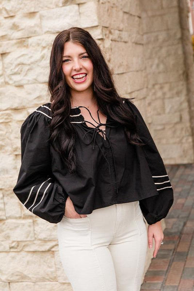 Black Monica Blouse