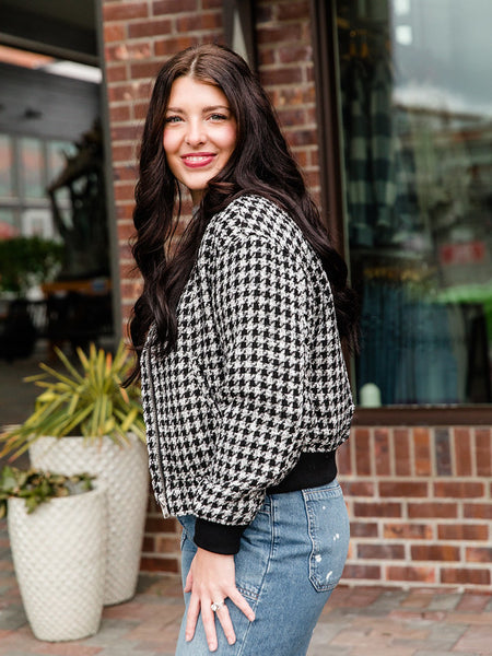 Black & White Houndstooth Jacket