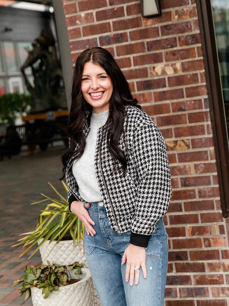 Black & White Houndstooth Jacket