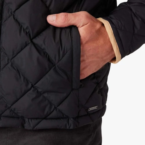 Black Solid Belmont Quilted Jacket