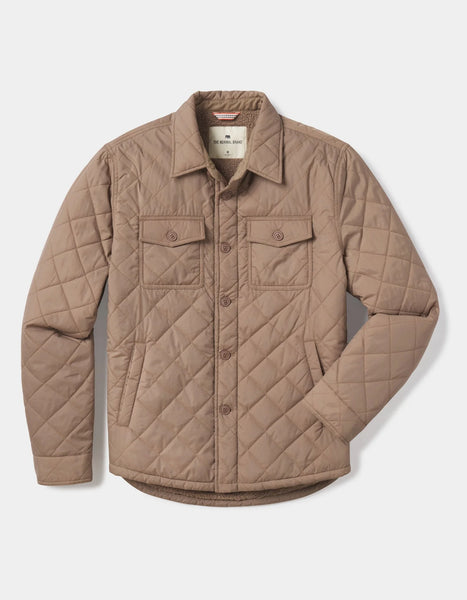 Pine Bark Quilted Sherpa Lined Shacket