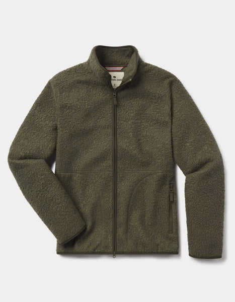 Dusty Olive Highland Fleece Full Zip Jacket