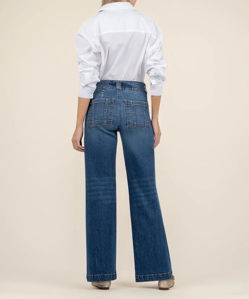 Fairness Jodi Wide Leg Porkchop Front Jeans