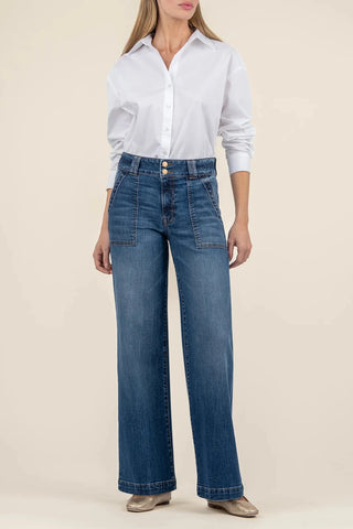 Fairness Jodi Wide Leg Porkchop Front Jeans