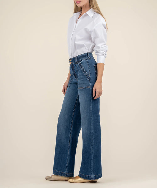 Fairness Jodi Wide Leg Porkchop Front Jeans