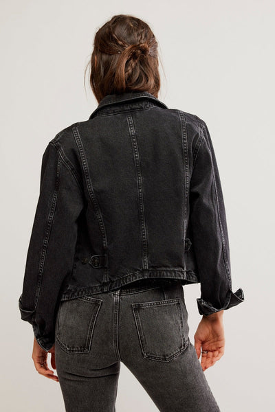 Washed Black Jade Denim Jacket