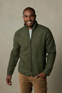 Dusty Olive Highland Fleece Full Zip Jacket