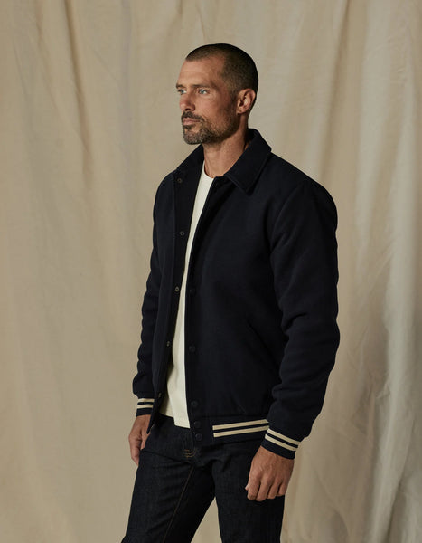 Navy Birdie Varsity Jacket