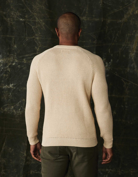 Tan Moss Stitch Crew