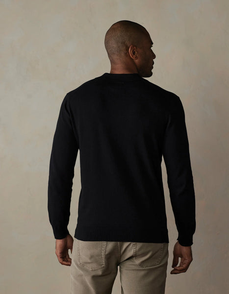 Black Robles Knit LS Polo