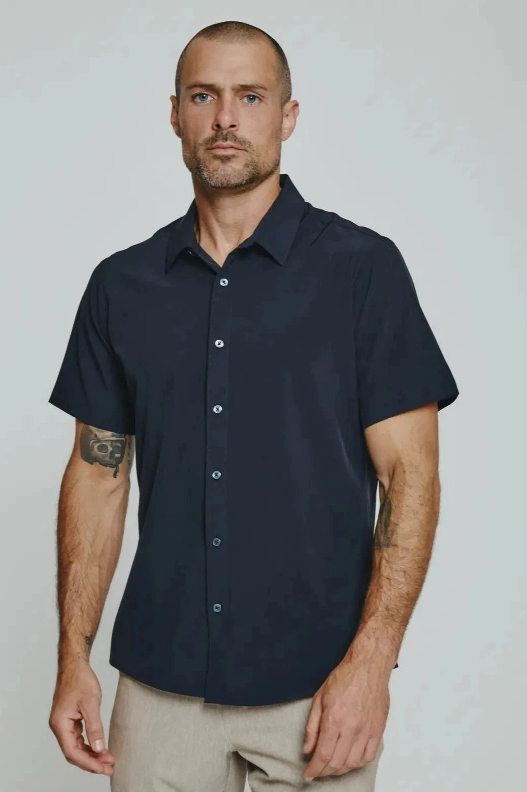 Navy Siena Button Up