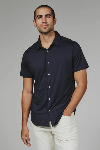 Navy Azores Short Sleeve Shirt