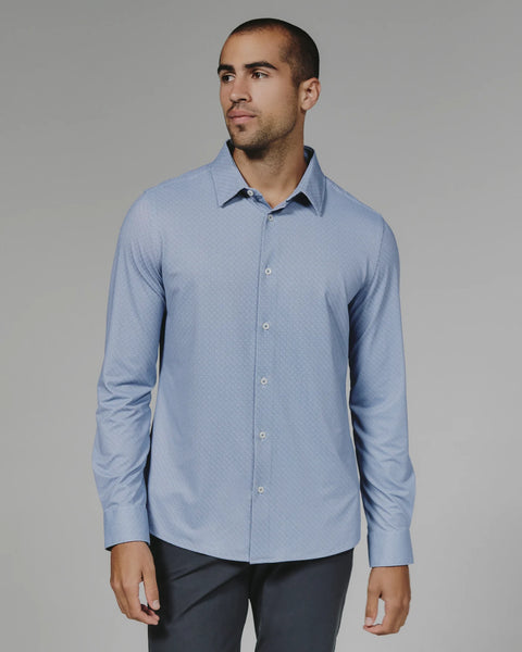 Dusty Blue Wilhem Long Sleeve Shirt