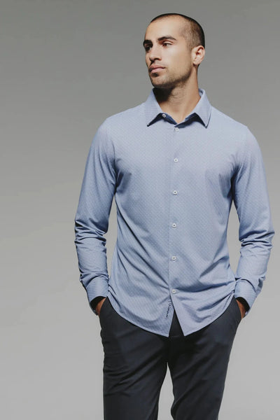 Dusty Blue Wilhem Long Sleeve Shirt