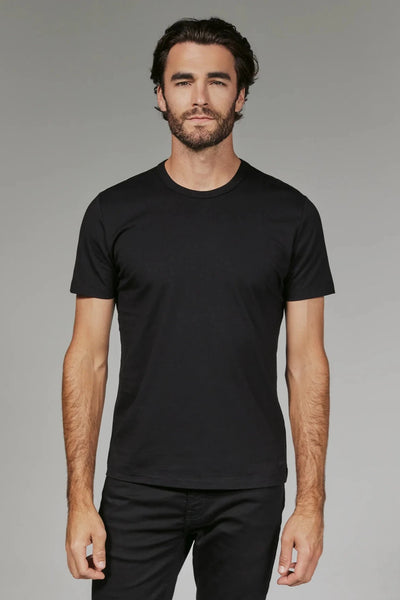 Black Modal Crew Neck Tee